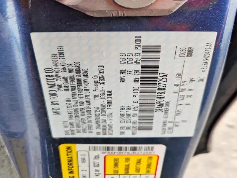2018 FORD FUSION SE  