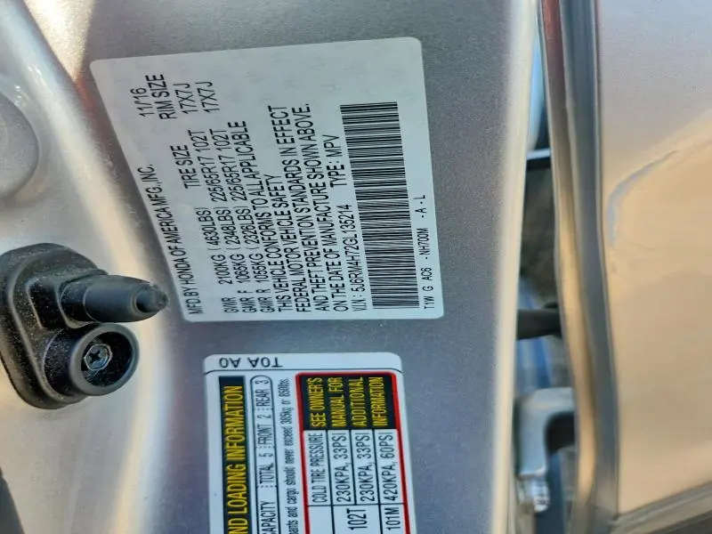 2016 HONDA CR-V EXL  