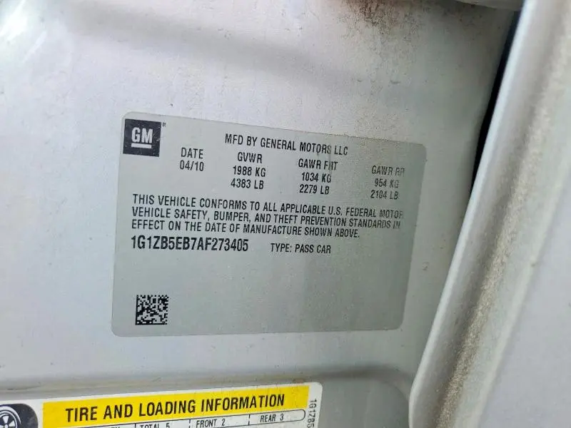 2010 CHEVROLET MALIBU LS  