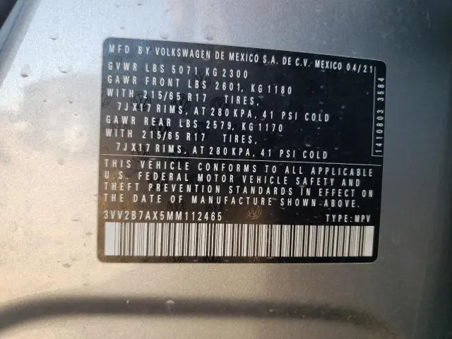 2021 VOLKSWAGEN TIGUAN SE