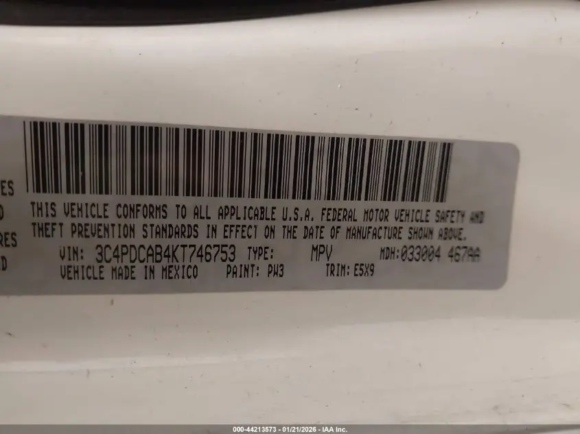 2019 DODGE JOURNEY SE VALUE PACKAGE