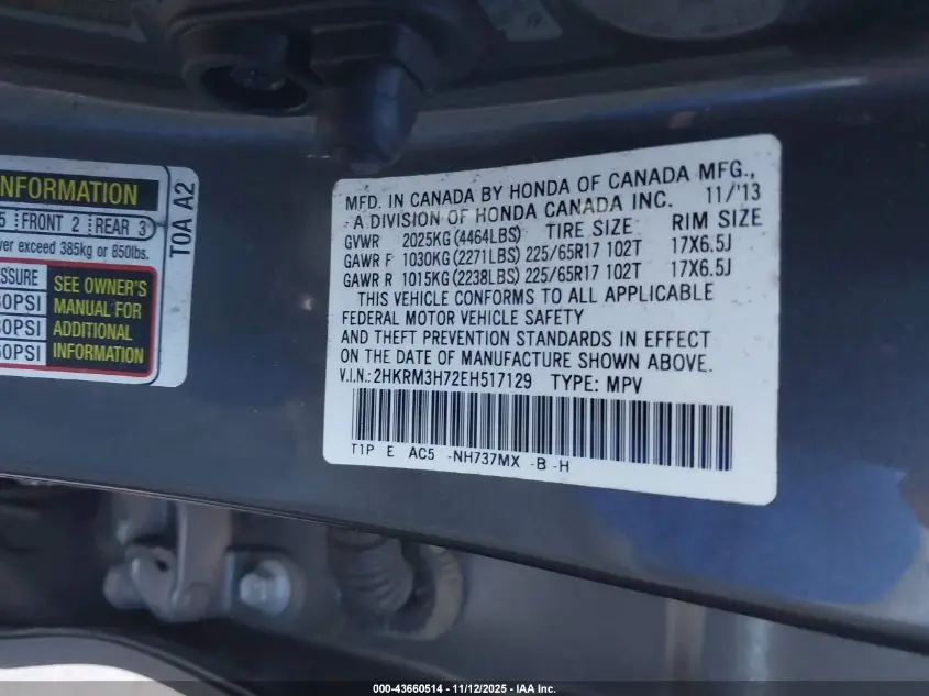 2014 HONDA CR-V EX-L