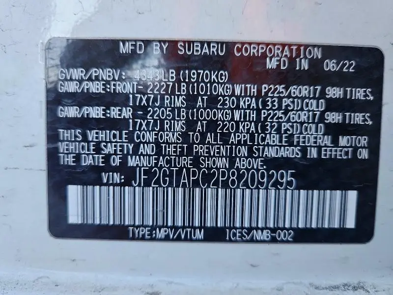 2023 SUBARU CROSSTREK PREMIUM  