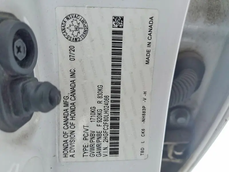 2020 HONDA CIVIC SPORT  