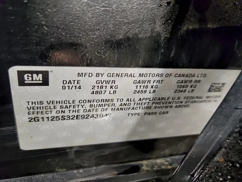 2014 CHEVROLET IMPALA LT  