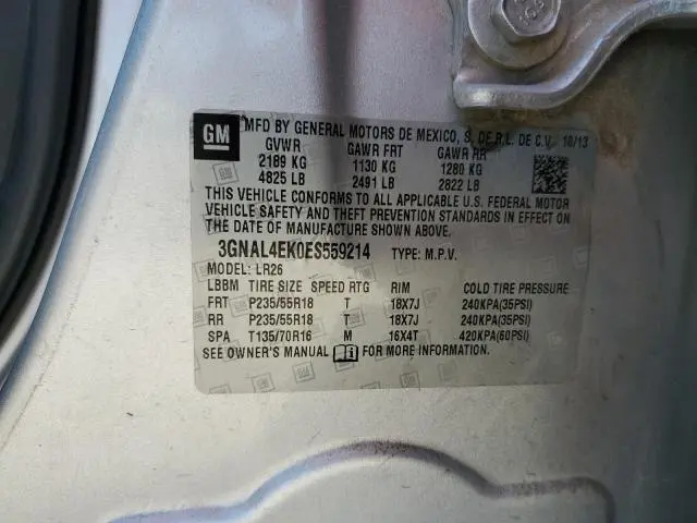 2014 CHEVROLET CAPTIVA LTZ  