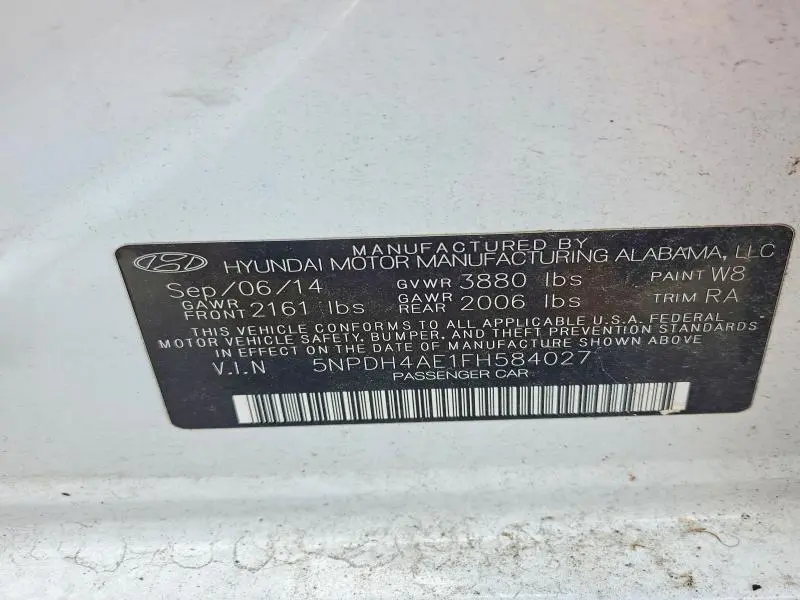 2015 HYUNDAI ELANTRA SE  