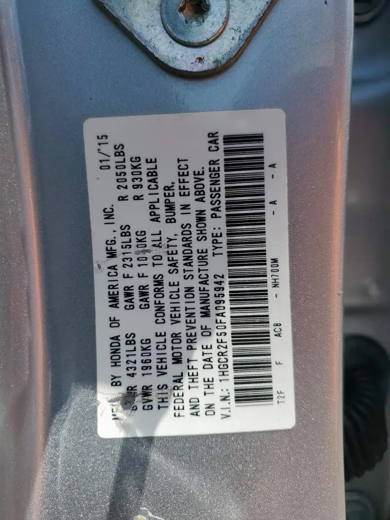 2015 HONDA ACCORD SPORT  