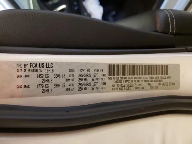 2017 DODGE DURANGO CITADEL  