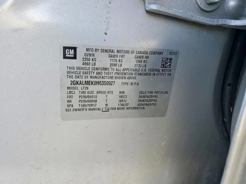 2017 GMC TERRAIN SLE  