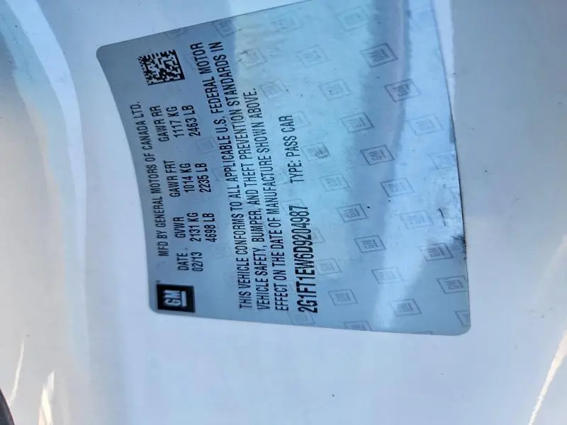 2013 CHEVROLET CAMARO 2SS  