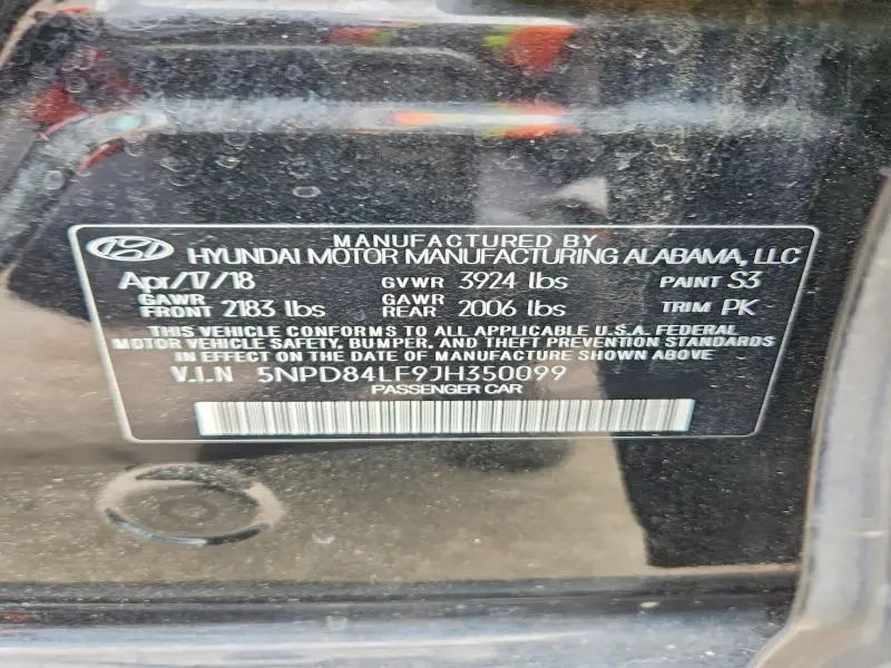 2018 HYUNDAI ELANTRA LIMITED  