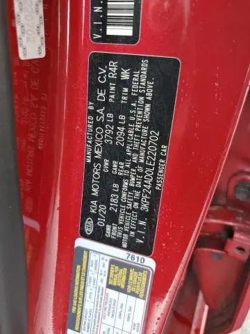 2020 KIA FORTE FE  