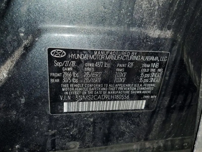 2020 HYUNDAI SANTA FE SE  