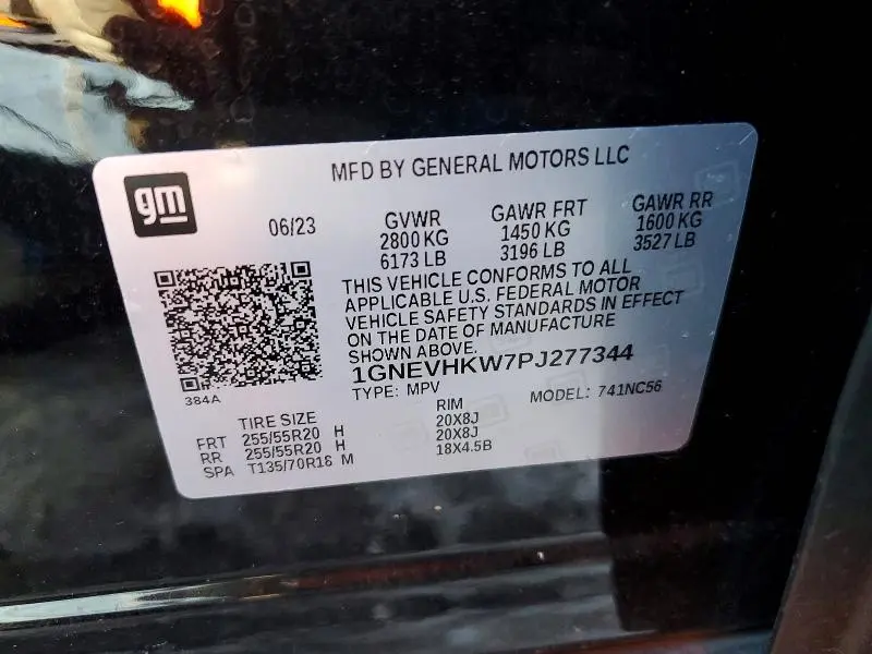 2023 CHEVROLET TRAVERSE LT  