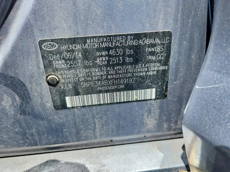 2015 HYUNDAI SONATA LIMITED 2.0T  