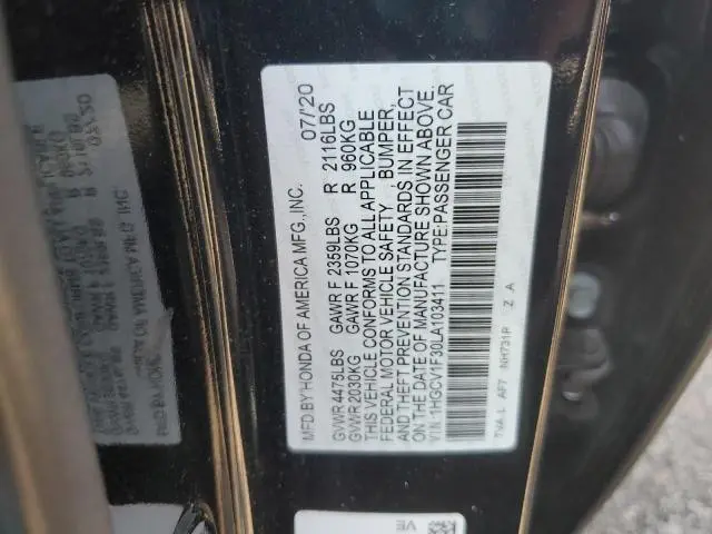 2020 HONDA ACCORD SPORT  