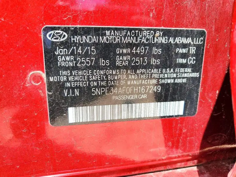 2015 HYUNDAI SONATA SPORT  