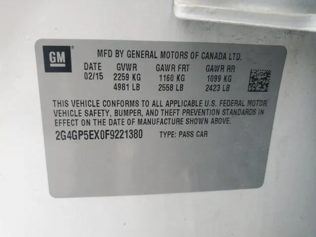 2015 BUICK REGAL PREMIUM