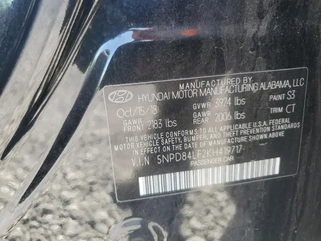 2019 HYUNDAI ELANTRA SEL  