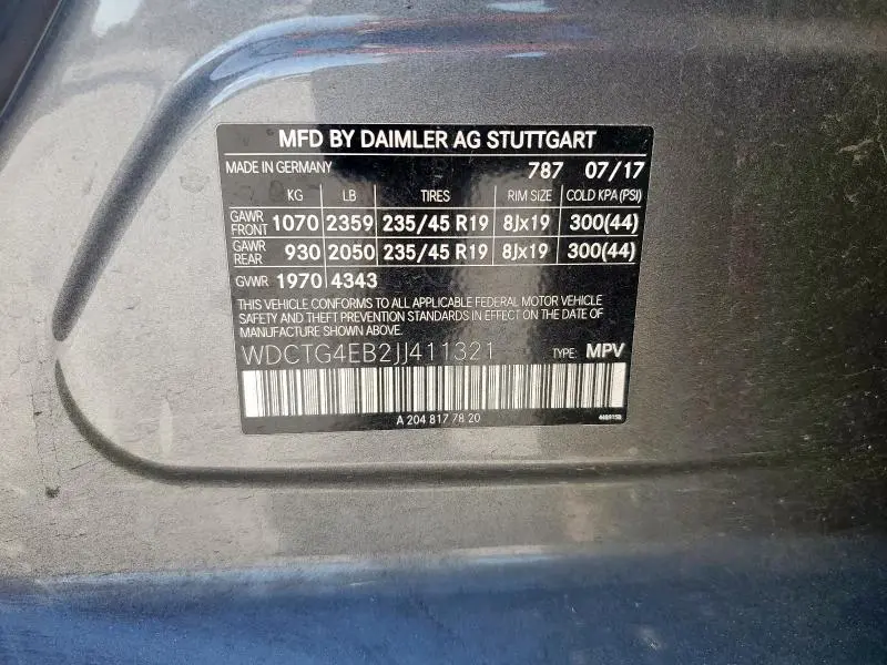 2018 MERCEDES-BENZ GLA 250  