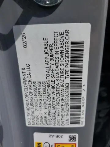 2025 HONDA ACCORD HYBRID SPORT  