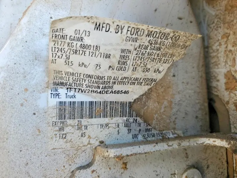 2013 FORD F250 SUPER DUTY  