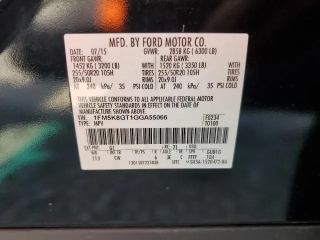 2016 FORD EXPLORER SPORT  