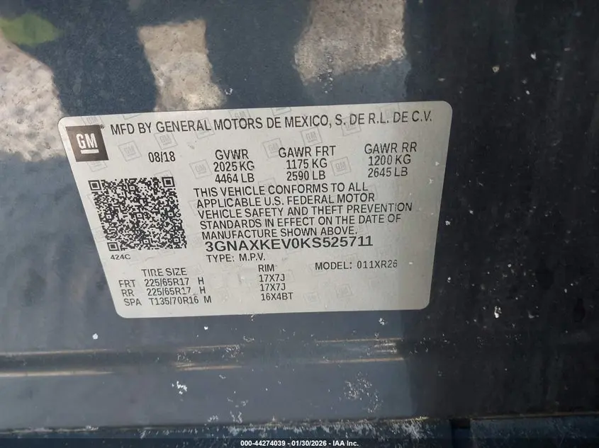 2019 CHEVROLET EQUINOX LT