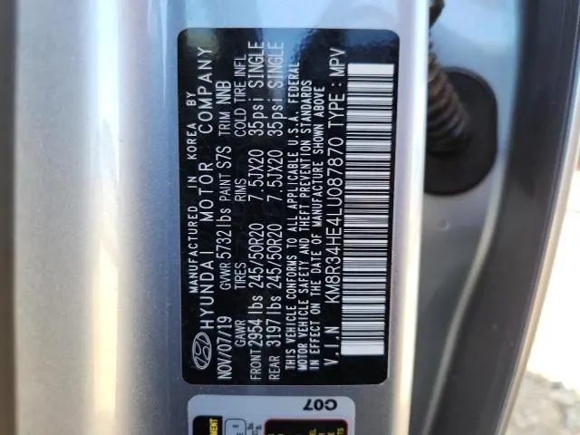 2020 HYUNDAI PALISADE SEL  