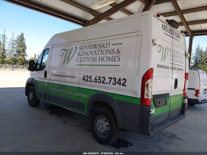 2018 RAM PROMASTER 2500 HIGH ROOF 136 WB