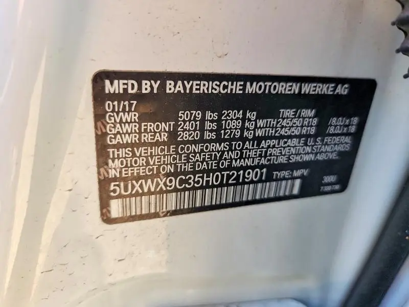 2017 BMW X3 XDRIVE28I  