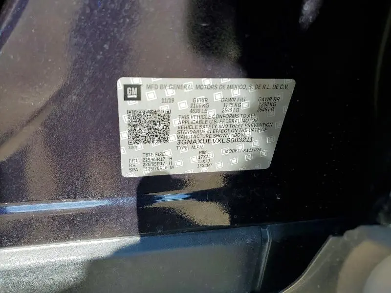 2020 CHEVROLET EQUINOX LT  
