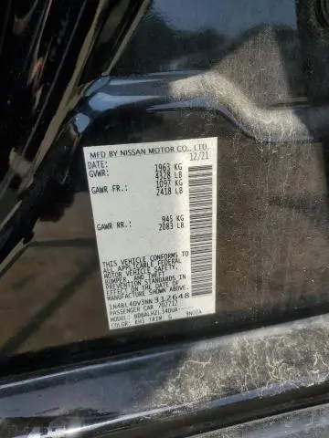 2022 NISSAN ALTIMA SV  