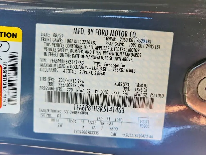2024 FORD MUSTANG   