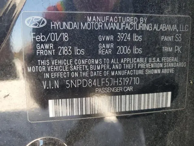 2018 HYUNDAI ELANTRA SEL  