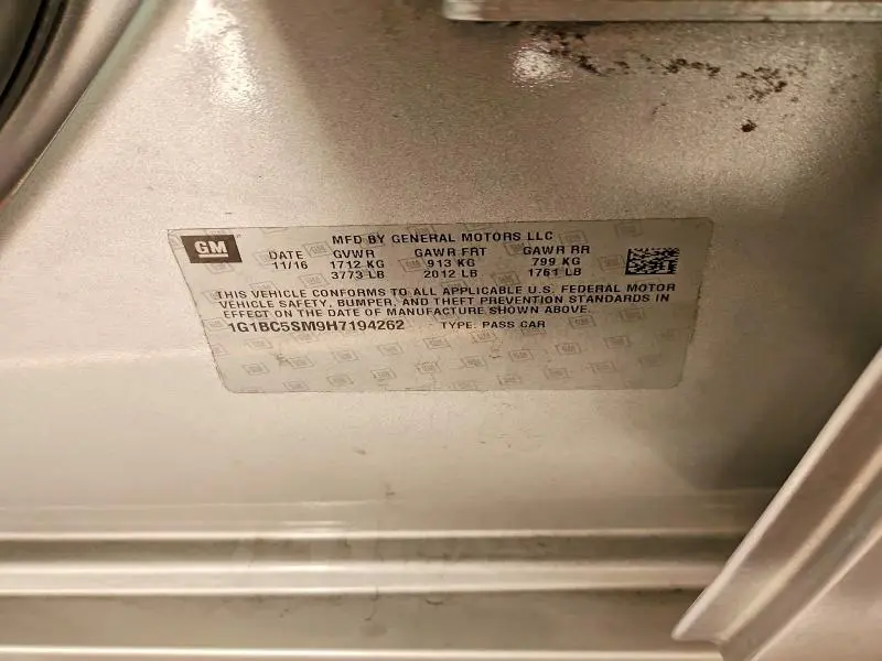 2017 CHEVROLET CRUZE LS  