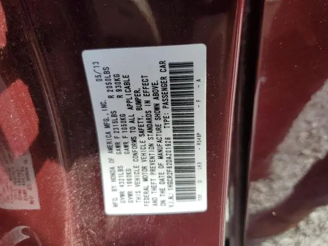 2013 HONDA ACCORD EXL  