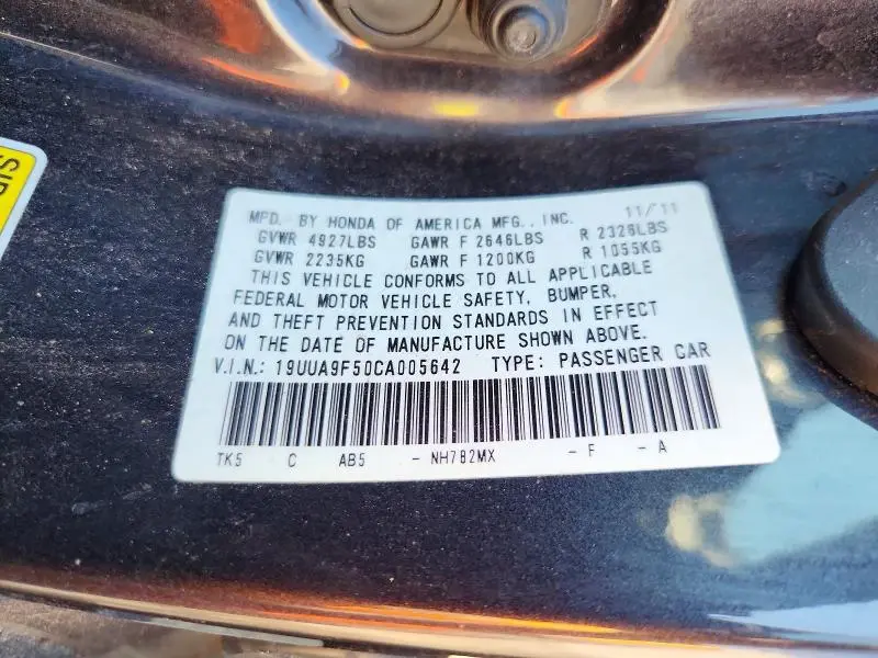 2012 ACURA TL   
