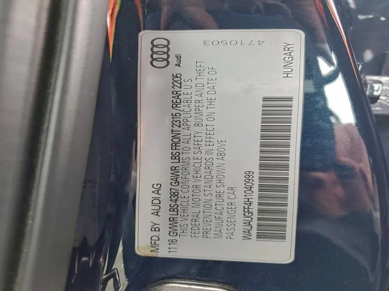 2017 AUDI A3 PREMIUM  