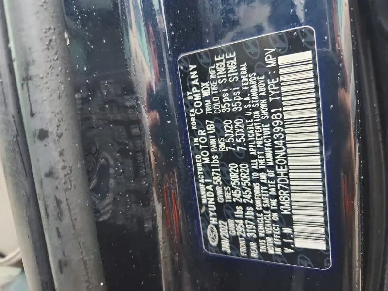 2022 HYUNDAI PALISADE CALLIGRAPHY  
