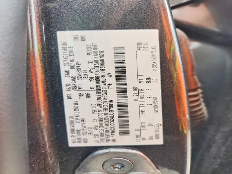 2020 FORD ESCAPE   