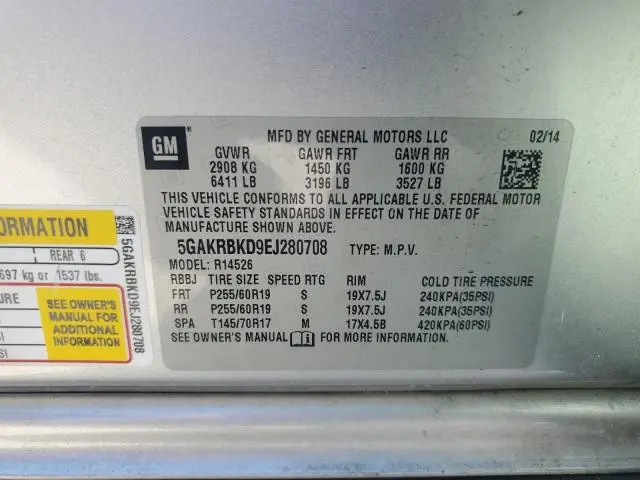 2014 BUICK ENCLAVE