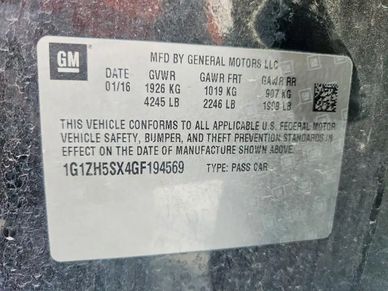 2016 CHEVROLET MALIBU PREMIER  