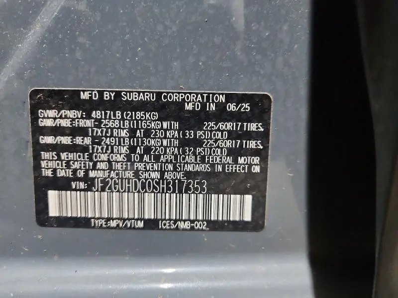 2025 SUBARU CROSSTREK PREMIUM  