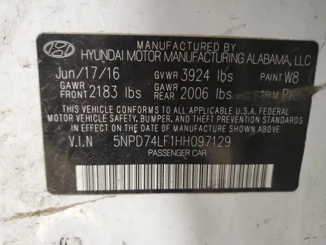 2017 HYUNDAI ELANTRA SE  