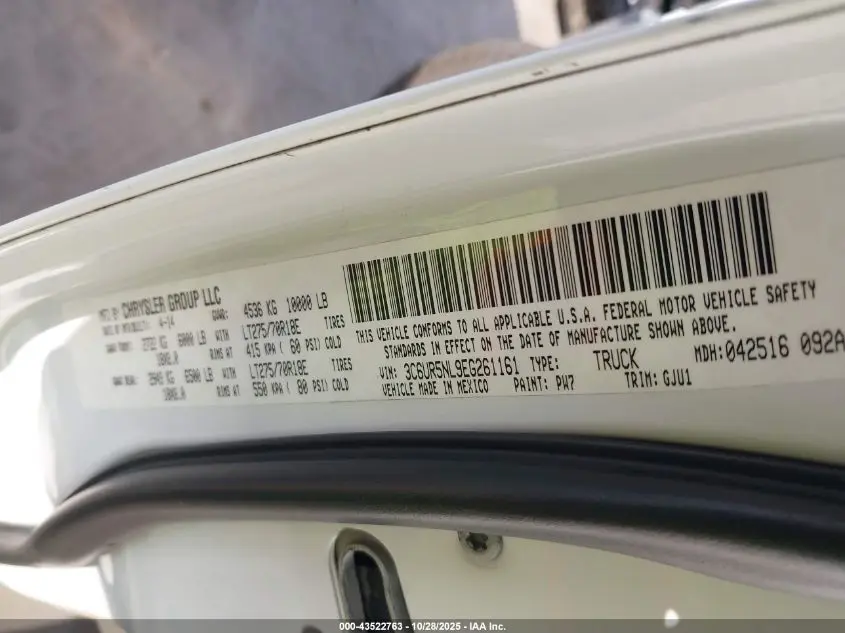 2014 RAM 2500 LARAMIE