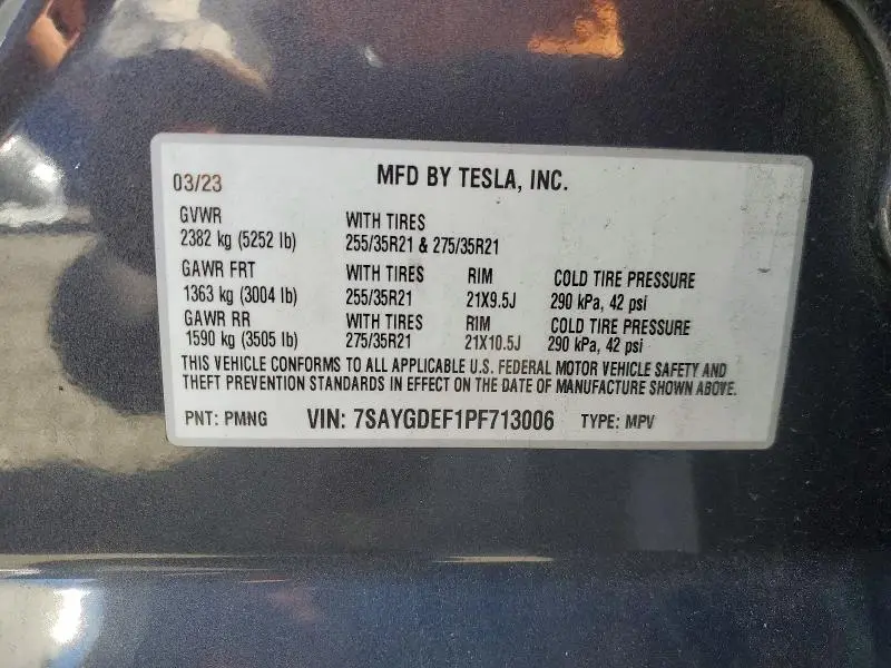 2023 TESLA MODEL Y   
