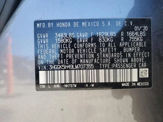 2020 HONDA FIT LX