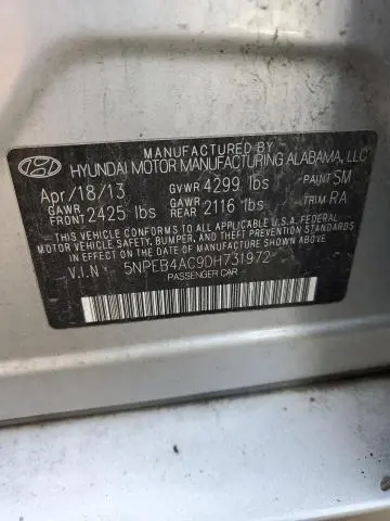 2013 HYUNDAI SONATA GLS  